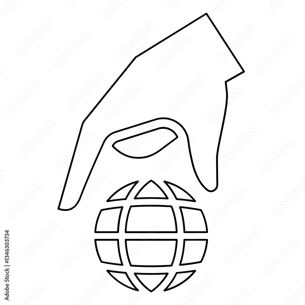Obraz premium Save the world icon in line style