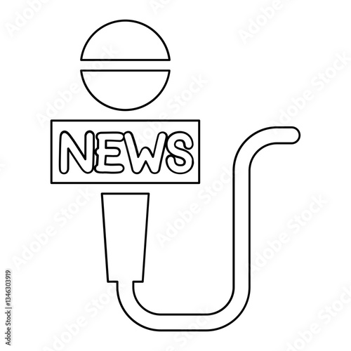 News icon in line style