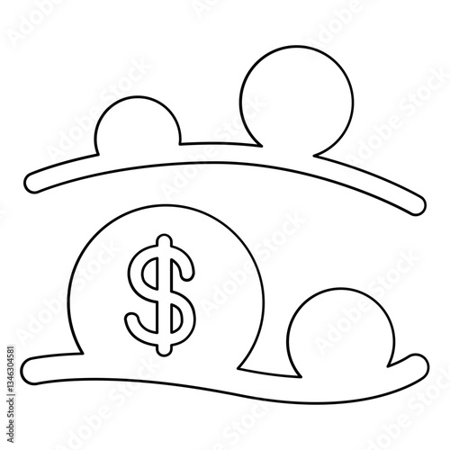 Cryptocurrency icon in line style