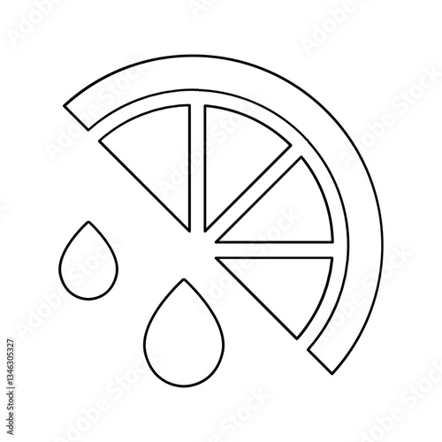 Lemonade icon in line style