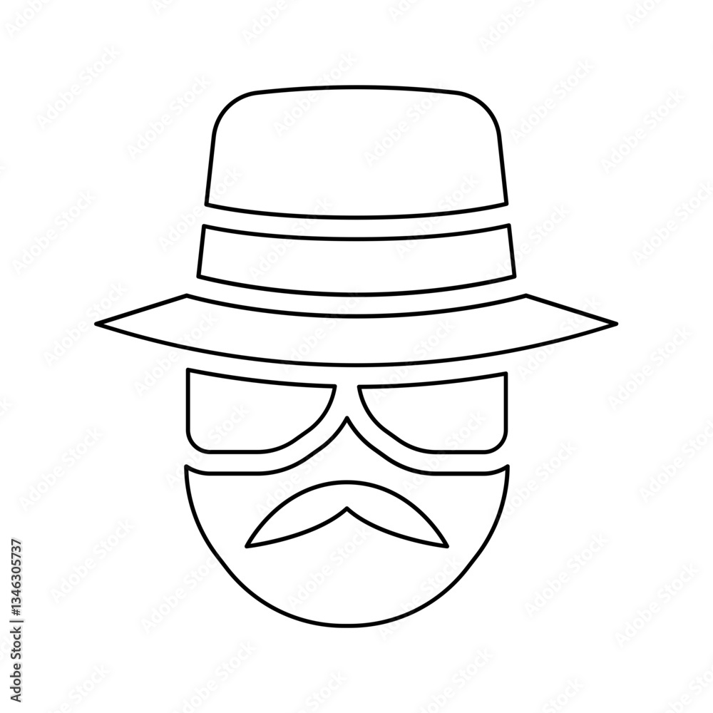 spy icon in line style spy icon in line style