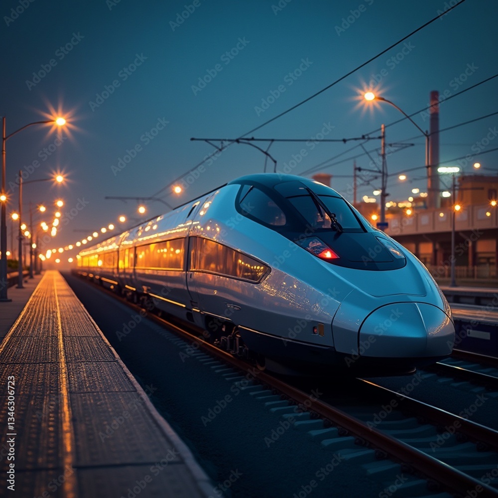 Fototapeta premium train at night