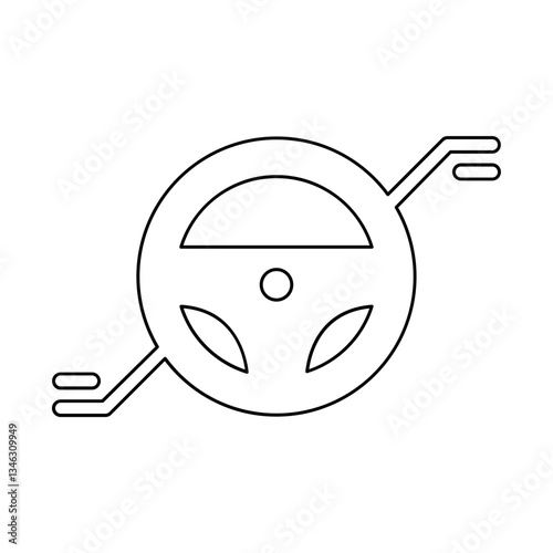 Smart car icon in line style