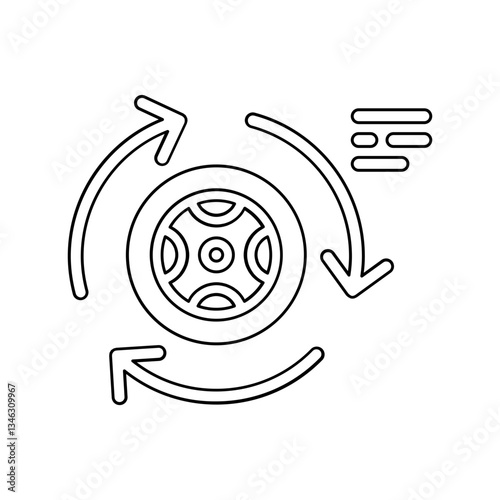 Smart car icon in line style