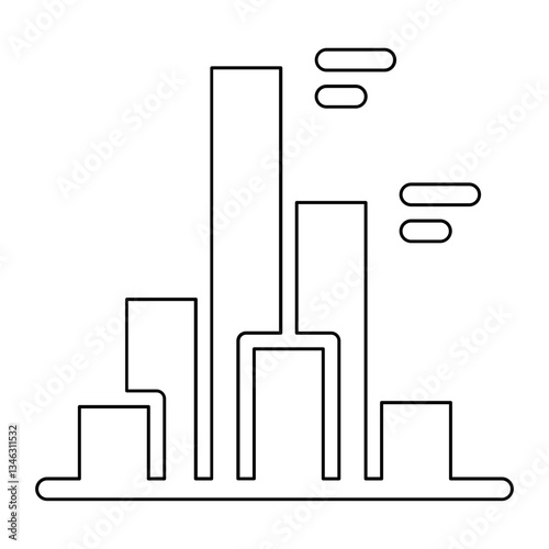 Chart icon in line style