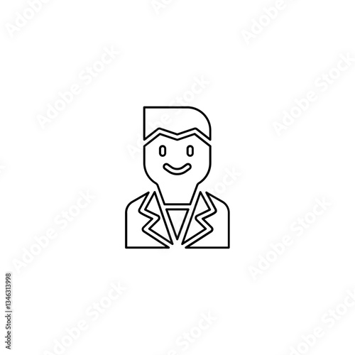 Interior designer icon in line style