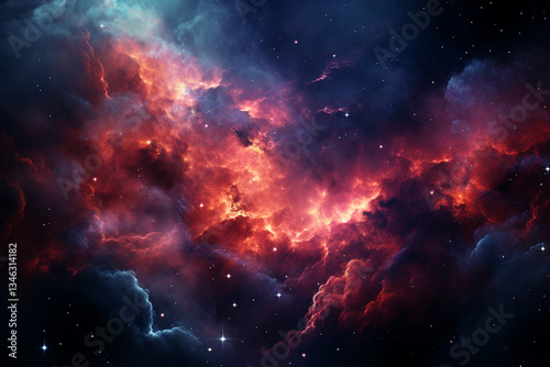 nebulae, with their allure, vibrant hues of gases, and celestial skies ablaze with light, serve as captivating cradles where stars and planets are born