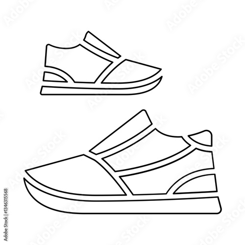 Shoes icon in line style