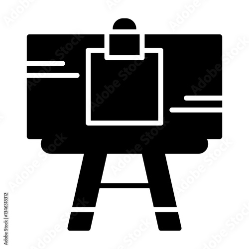 Artist's canvas Vector Solid Style Icon