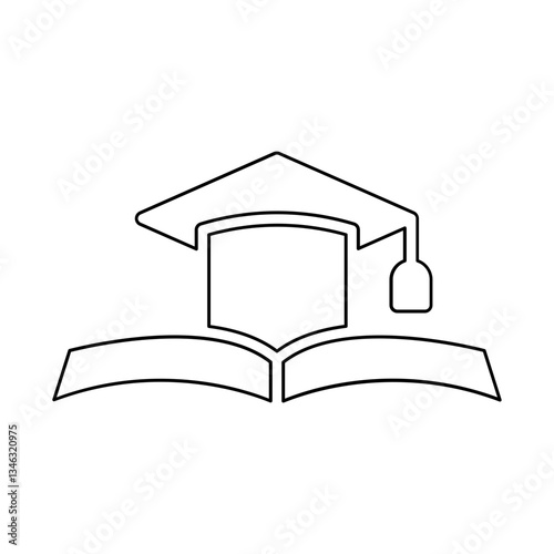 Graduation icon in line style