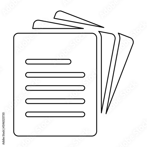 Paper icon in line style