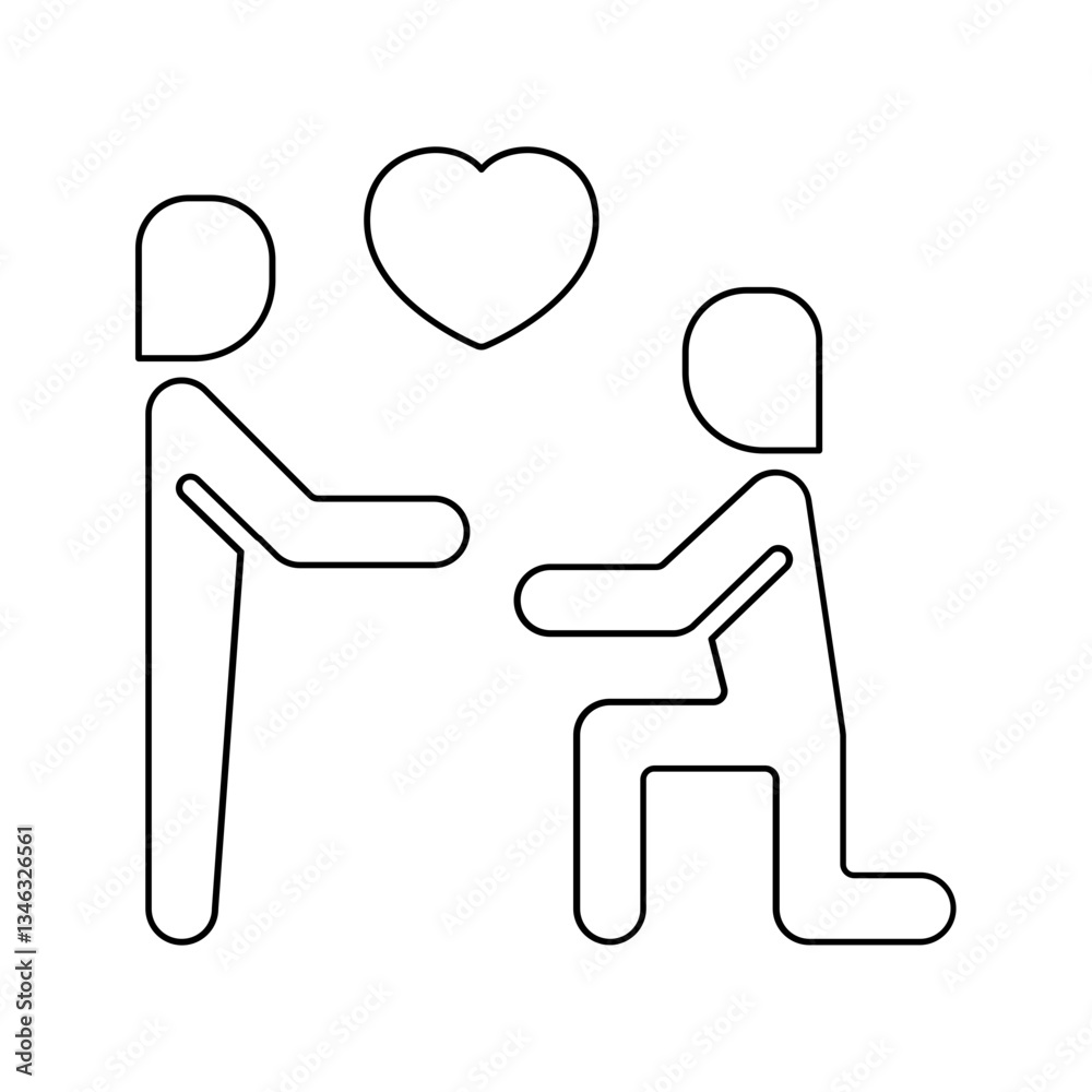 LGBT icon in line style