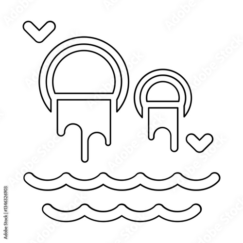Sewage icon in line style