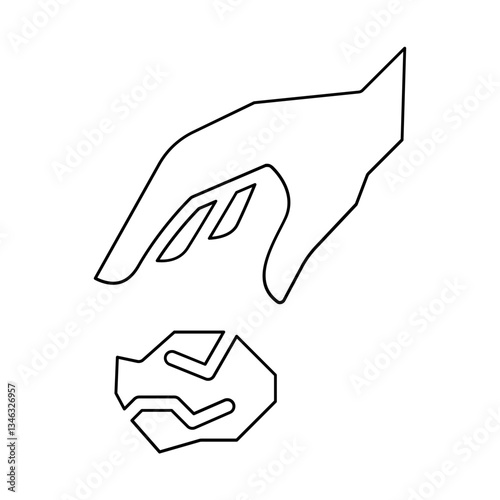 Litter icon in line style