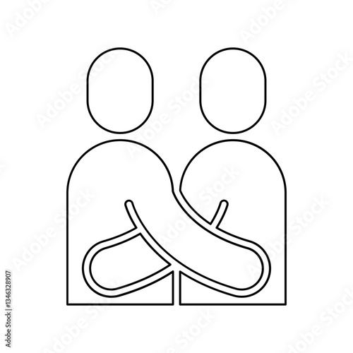 Lover icon in line style