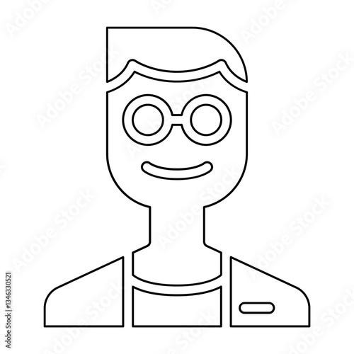 medical technologist icon in line style