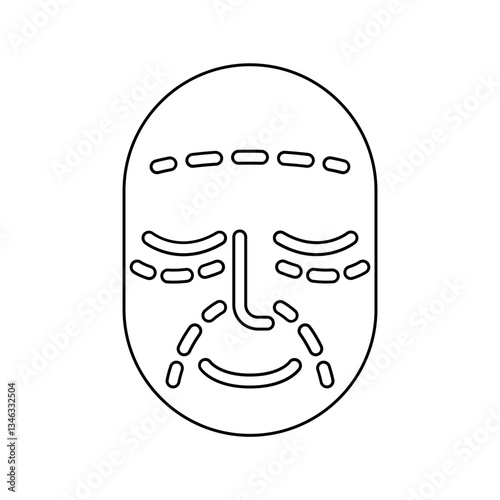 Botox icon in line style