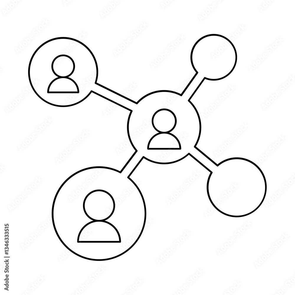 contact icon in line style