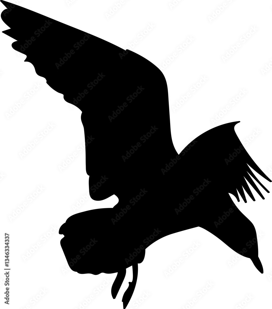 Fototapeta premium flying bird black silhouette vector