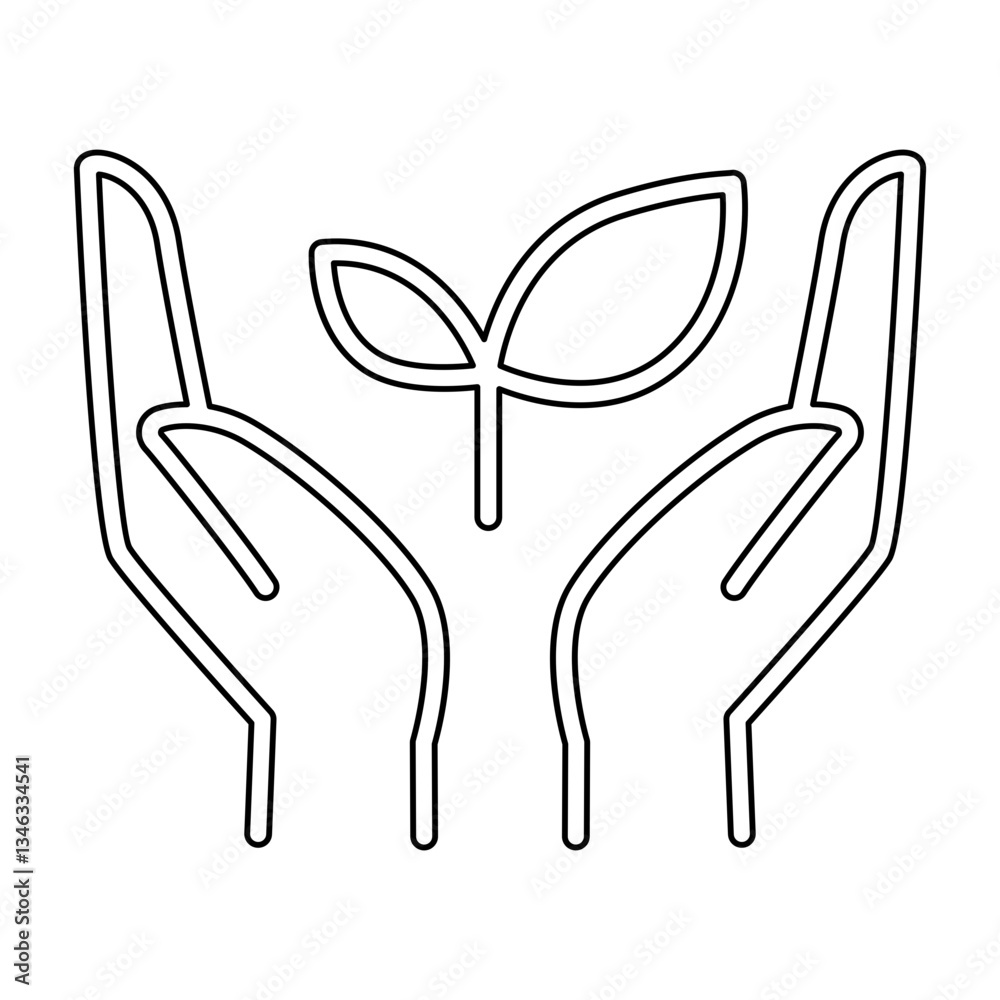 Conservation icon in line style Conservation icon in line style