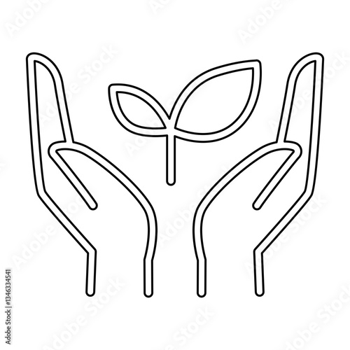 Conservation icon in line style
