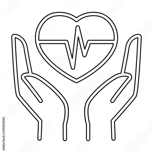Health icon in line style