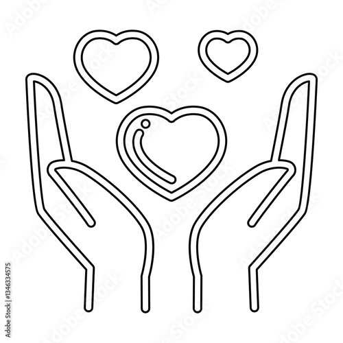 love icon in line style