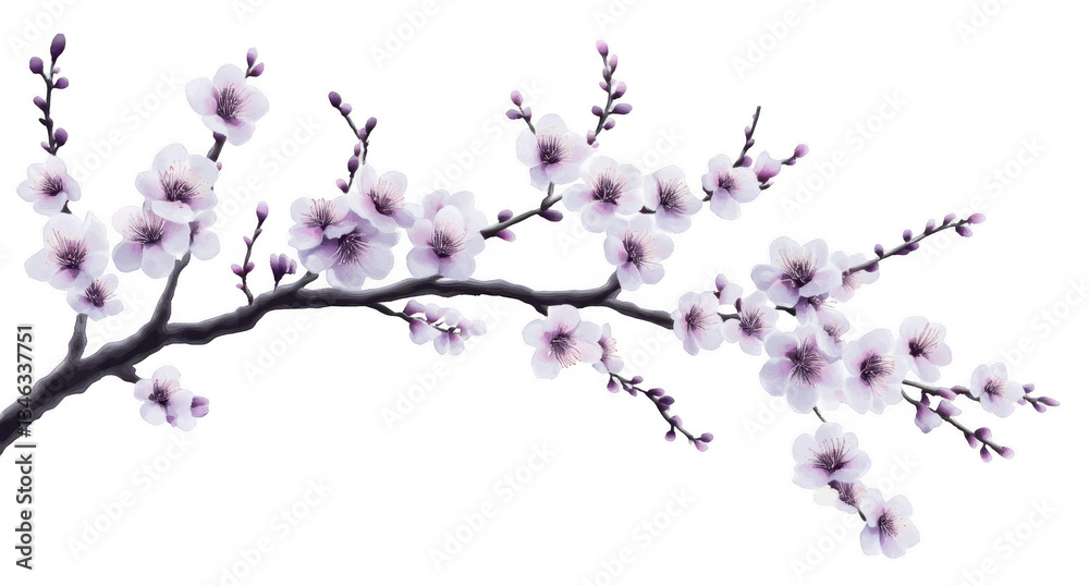 Fototapeta premium Elegant Cherry Blossom Branch