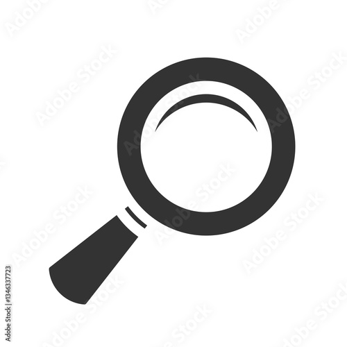 Isolated icon - flat search symbol illustration. Transparent PNG object graphic.