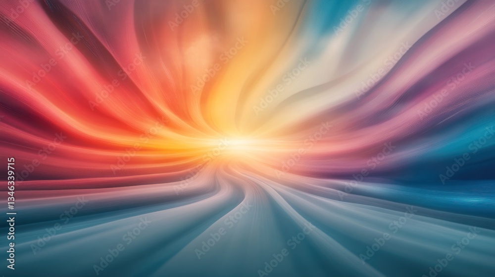 Obraz premium Abstract landscape digital textures dreamlike environment surreal viewpoint visual exploration