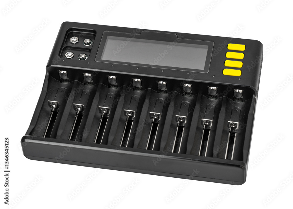 battery charger close up on white isolated background battery charger close up on white isolated background