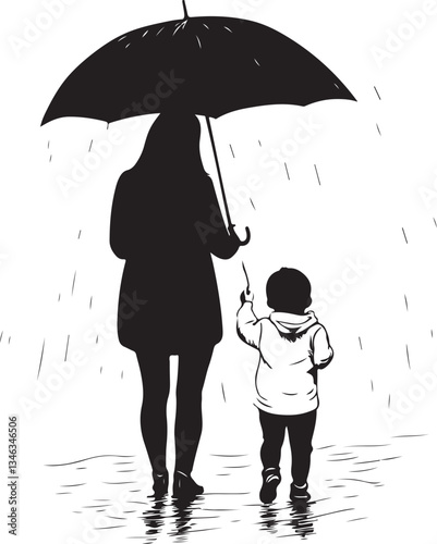 Mom and Child Coloring Pages