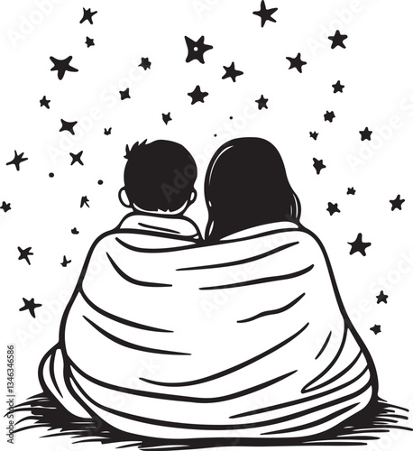 Mom and Child Coloring Pages