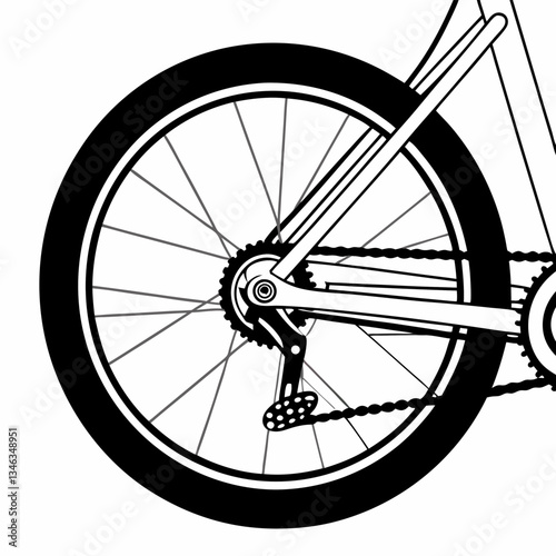 old bicycle wheel