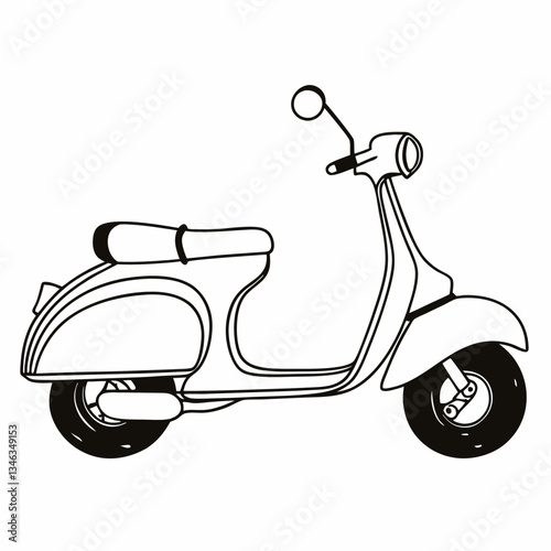 retro vintage scooter