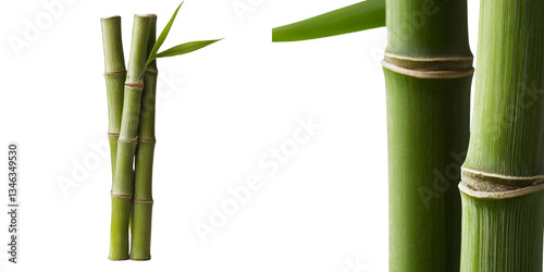 The image of sugarcane on a transparent background was generated using stock techniques
