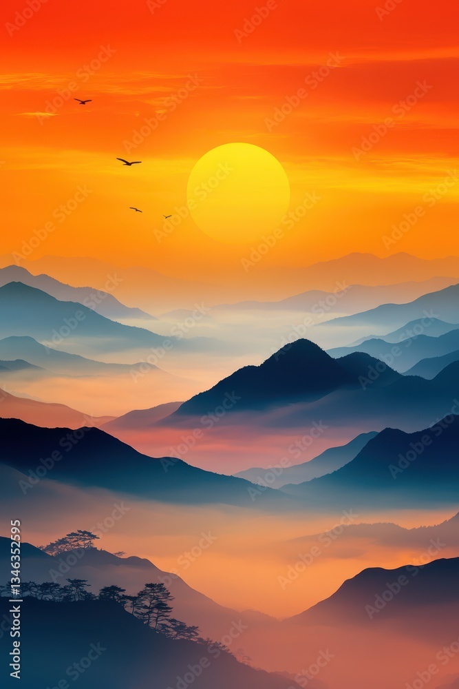 Obraz premium Mountain banner