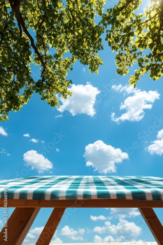 Obraz na płótnie Picnic table banner w salonie