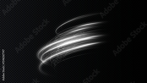 glowing blue neon wave effect featuring twirling energy streaks, sparkling particles, and futuristic radiance. Perfect for storm visuals, vortex designs, and abstract backgrounds. Vector illustration