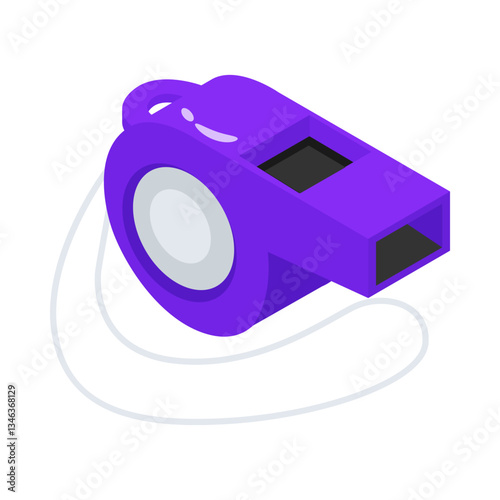 A captivating 3d style icon of whistle noise prank