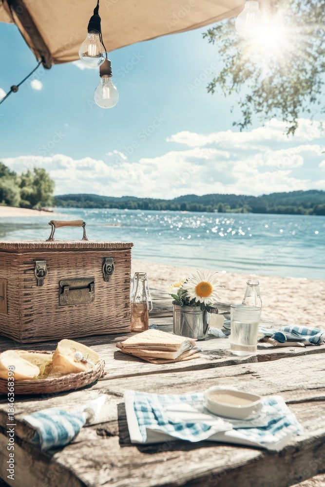 Obraz premium Picnic table banner