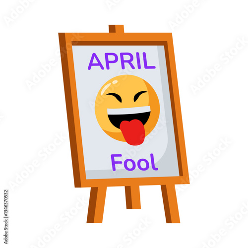 Get this amazing 3d style icon of april fool day board