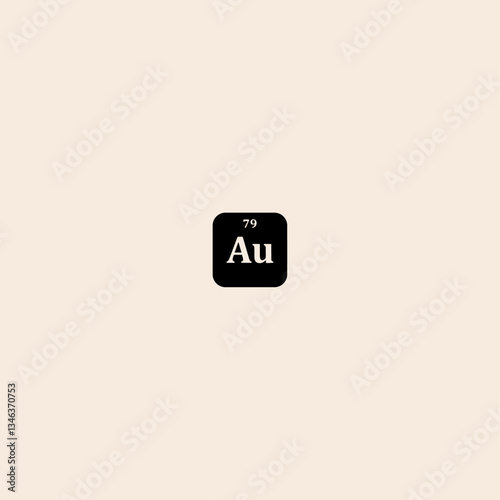 Aurum chemistry icon flat vector design.
