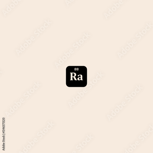 Radium chemistry icon flat vector design.