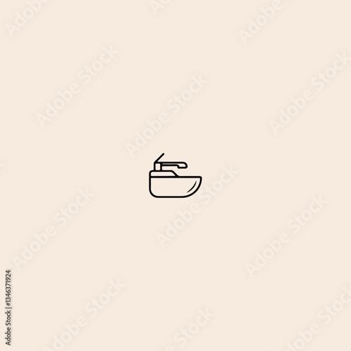 Wastafel icon flat vector design. 