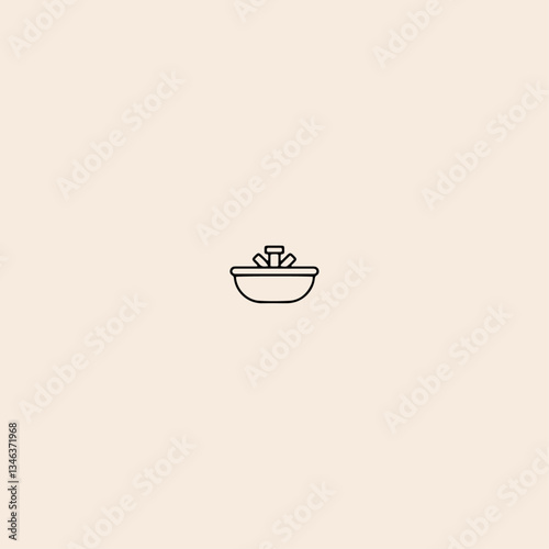 Wastafel icon flat vector design. 