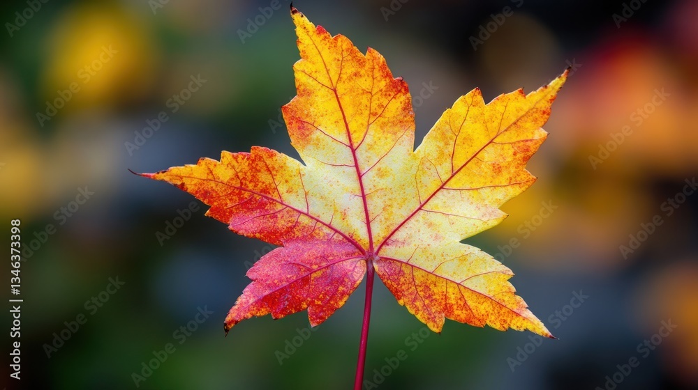 Autumnal Maple Leaf: A Symphony of Warm Colors Autumnal Maple Leaf: A Symphony of Warm Colors