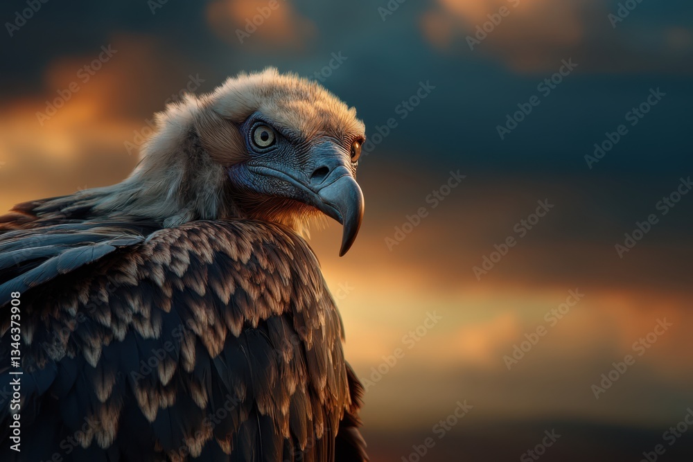 Fototapeta premium Beautiful vulture banner
