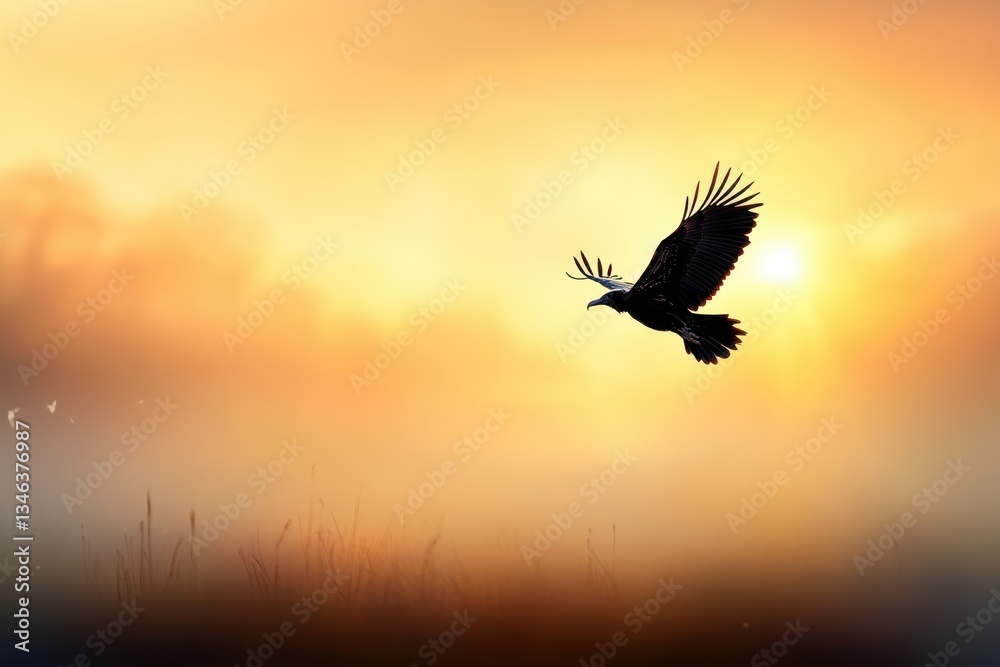 Fototapeta premium Beautiful vulture banner