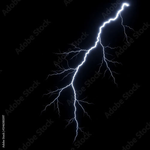 lightning on black background